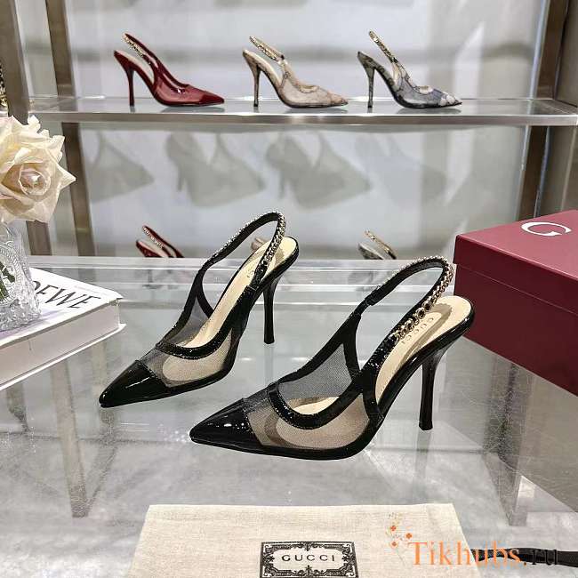 Gucci Signoria Slingback Pump Black 10.5cm - 1