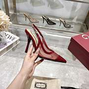 Gucci Signoria Slingback Pump Red Mesh 10.5cm - 5