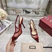 Gucci Signoria Slingback Pump Red Mesh 10.5cm - 2