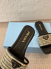 Prada Woven Black Slides - 2