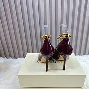 Jimmy Choo Azia Strappy Red Wine Heeled 10cm - 5