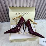 Jimmy Choo Azia Strappy Red Wine Heeled 10cm - 2