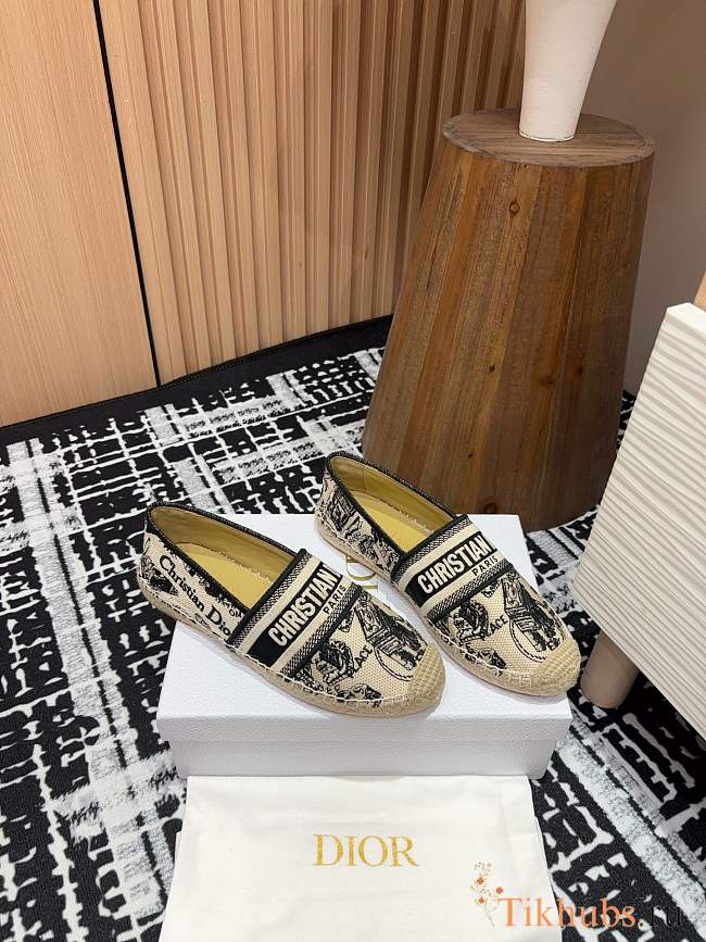 Dior Granville Espadrille White Black - 1