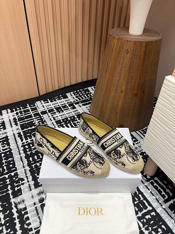Dior Granville Espadrille White Black