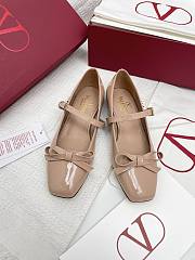 Valentino Garavani Patent Beige Mary Jane Flats - 3