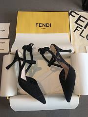 Fendi Black Lace Colibri Lite Slingback Pumps 8.5cm - 4