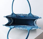 Dior Medium Book Tote Celestial Blue White D-Butterfly 36x27.5x16.5cm - 5