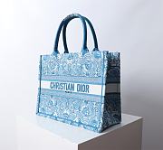 Dior Medium Book Tote Celestial Blue White D-Butterfly 36x27.5x16.5cm - 2