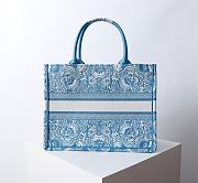 Dior Medium Book Tote Celestial Blue White D-Butterfly 36x27.5x16.5cm - 3