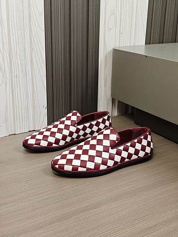 Bottega Veneta Padded Slippers Intrecciato Red