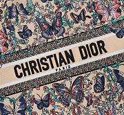 Dior Large Book Tote Raffia Blue Papillon 42x18x35cm - 2