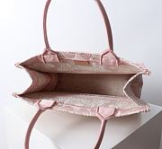Dior Medium Book Tote Peach Pink White D-Butterfly 36x27.5x16.5cm - 6