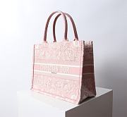 Dior Medium Book Tote Peach Pink White D-Butterfly 36x27.5x16.5cm - 3