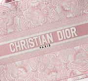 Dior Medium Book Tote Peach Pink White D-Butterfly 36x27.5x16.5cm - 2
