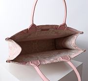 Dior Large Book Tote Peach Pink White D-Butterfly 42x18x35cm - 6