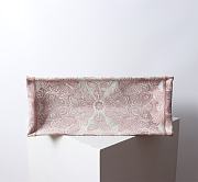 Dior Large Book Tote Peach Pink White D-Butterfly 42x18x35cm - 5