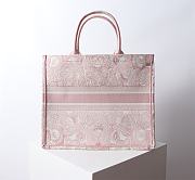 Dior Large Book Tote Peach Pink White D-Butterfly 42x18x35cm - 4