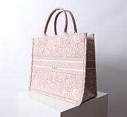 Dior Large Book Tote Peach Pink White D-Butterfly 42x18x35cm - 3