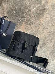 Dior Hit the Road Messenger Bag Flap Black 24x18x8cm - 4
