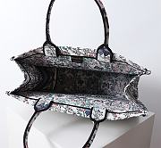Dior Large Book Tote White Blue Papillon 42x18x35cm - 6