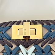 Fendi Peekaboo ISeeU Small Multicolour Interlaced Bag 27x21x11cm - 5