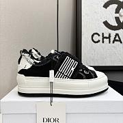Dior Walk'n'Dior Platform Black White Fringed Sneaker - 1