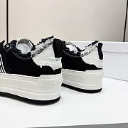 Dior Walk'n'Dior Platform Black White Fringed Sneaker - 5
