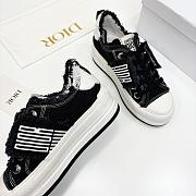 Dior Walk'n'Dior Platform Black White Fringed Sneaker - 4