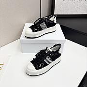 Dior Walk'n'Dior Platform Black White Fringed Sneaker - 3