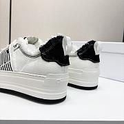 Dior Walk'n'Dior Platform White Black Fringed Sneaker - 5