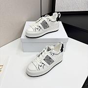 Dior Walk'n'Dior Platform White Black Fringed Sneaker - 3