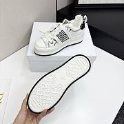 Dior Walk'n'Dior Platform White Black Fringed Sneaker - 4