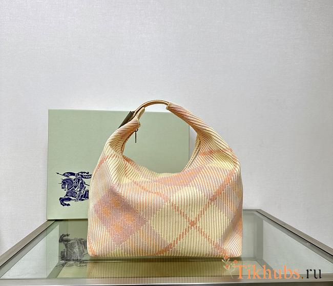 Burberry Medium Peg Duffle Bag Knight Pink 28x16.5x33.5cm - 1