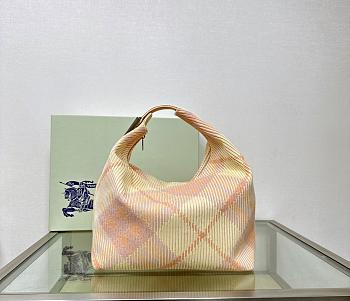 Burberry Medium Peg Duffle Bag Knight Pink 28x16.5x33.5cm
