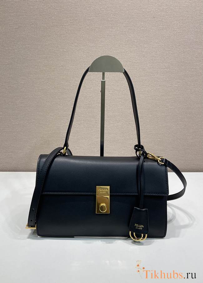 Prada Soft Sound Medium Shoulder Bag Black 28x16x10cm - 1