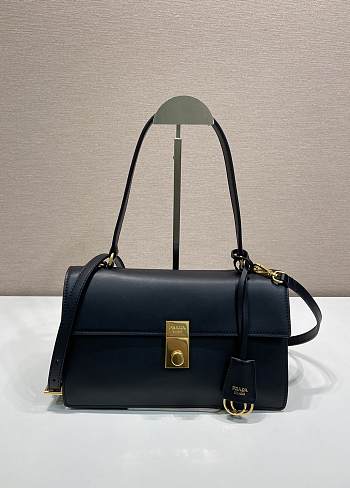 Prada Soft Sound Medium Shoulder Bag Black 28x16x10cm