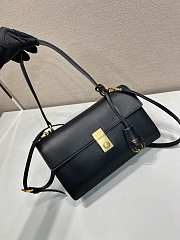 Prada Soft Sound Medium Shoulder Bag Black 28x16x10cm - 3
