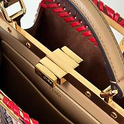 Fendi Peekaboo ISeeU Small Beige Multicolour Interlaced Bag 27x21x11cm - 6