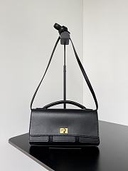 Balenciaga Bel Air Small Shoulder Bag Black Gold 26.9x14x5.3cm - 6