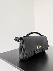 Balenciaga Bel Air Small Shoulder Bag Black Gold 26.9x14x5.3cm - 2