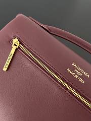 Balenciaga Bel Air Small Shoulder Bag Burgundy Gold 26.9x14x5.3cm - 6