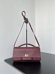 Balenciaga Bel Air Small Shoulder Bag Burgundy Gold 26.9x14x5.3cm - 4