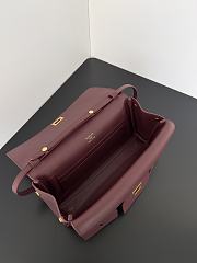 Balenciaga Bel Air Small Shoulder Bag Burgundy Gold 26.9x14x5.3cm - 2
