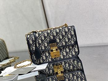 Dior Oblique Leather Dioraddict Flap Chain Bag 24cm