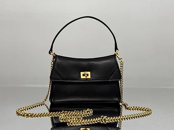 Balenciaga Rodeo Nano Bag With Chain Black 16x9.9x4.5cm