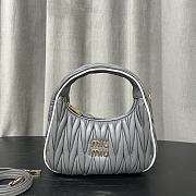 Miu Miu Wander Matelassé Leather Bag Grey 20x17x6cm - 1