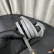 Miu Miu Wander Matelassé Leather Bag Grey 20x17x6cm - 5