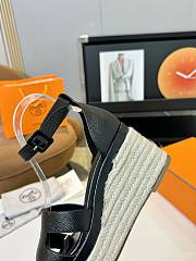 Hermes Elda Espadrille Black Heel - 3