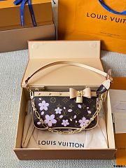 Louis Vuitton LV x TM Pochette Accessoires Sakura Brown 22x13x4cm - 1