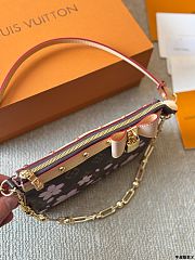 Louis Vuitton LV x TM Pochette Accessoires Sakura Brown 22x13x4cm - 6